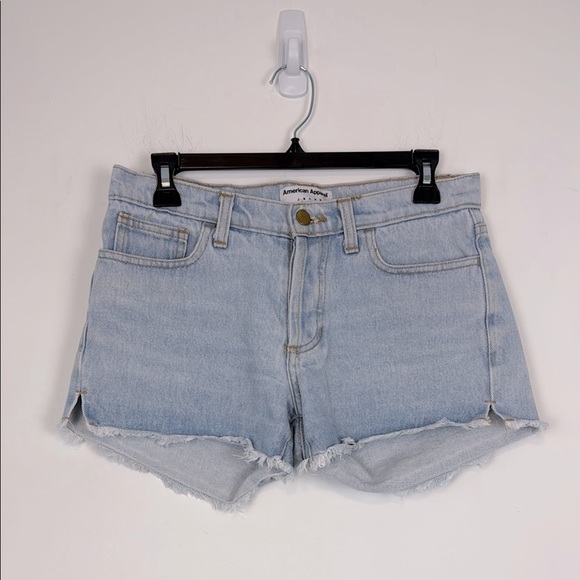 American Apparel Womens Jean Shorts. Size 27. Light Wash Mid Rise. Button Fly - Picture 1 of 11